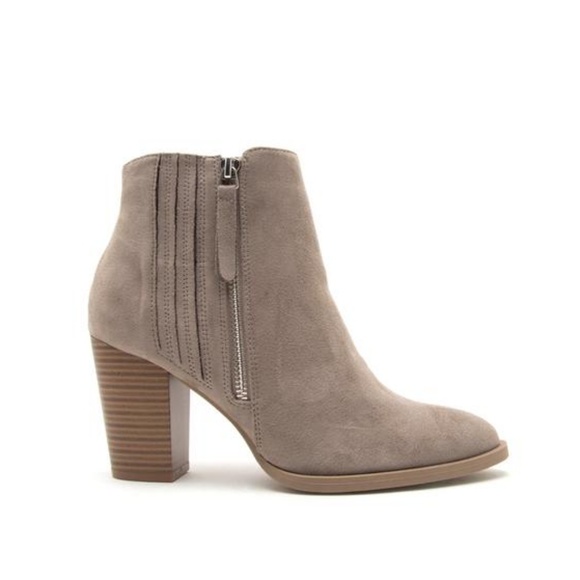 felicias Shoes - LAST Gray Suede Ankle Booties